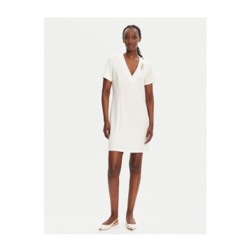 Rochie casual -  50% modal - 42% poliester - ecru