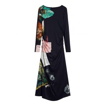Rochie casual Dama -  Negru - 97% viscoza - 3% elastan