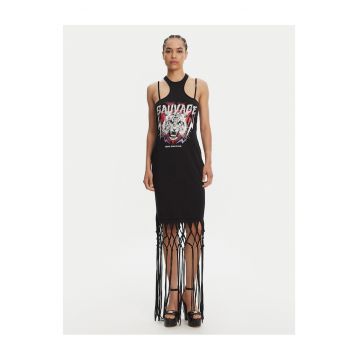 Rochie casual dama  negru - fabrica de calitate - maxi