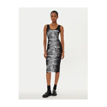 Rochie casual dama  negru/gri