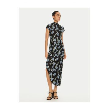 Rochie casual de dama  negru - colorat