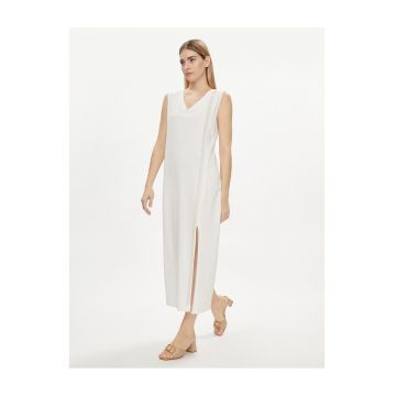 Rochie casual  din bumbac alb - Alb