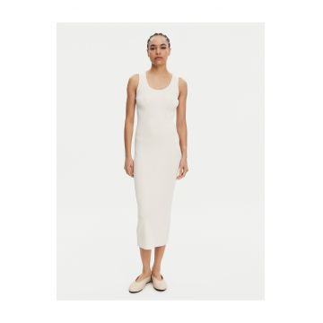 Rochie casual -  poliester - ecru -