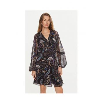 Rochie cu imprimeu si decolteu in V