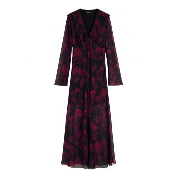 Rochie de cocktail -  bordeaux - 100% poliester