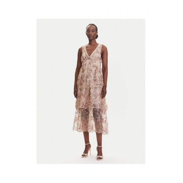 Rochie de cocktail Dama -  bej - 100% poliester -