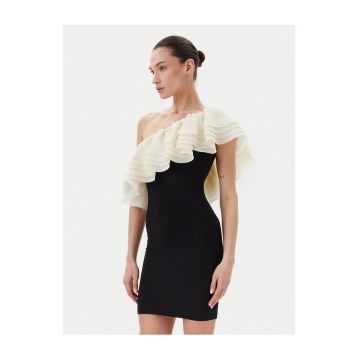 Rochie de cocktail -  negru - ecru - fabrica de calitate