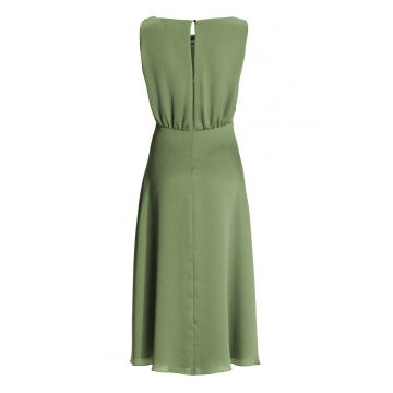 Rochie de cocktail -  poliester - fermoar - verde