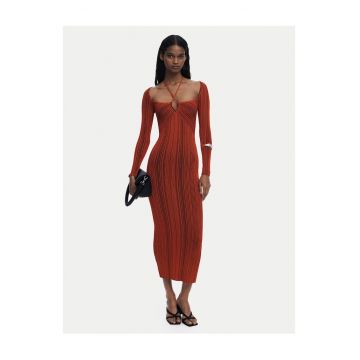 Rochie de cocktail -  portocalie - viscoza