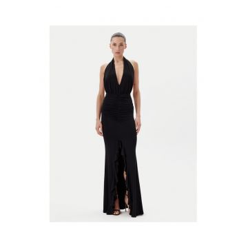 Rochie de seara dama  neagra - eleganta - din material de calitate