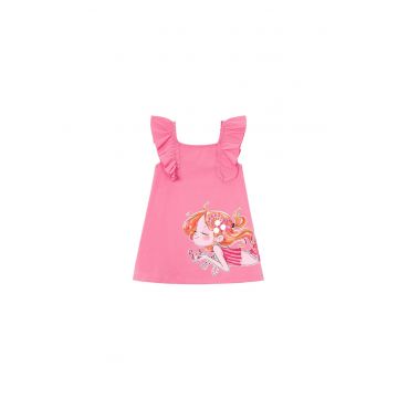 Rochie de vara -  bumbac - roz - pentru fete
