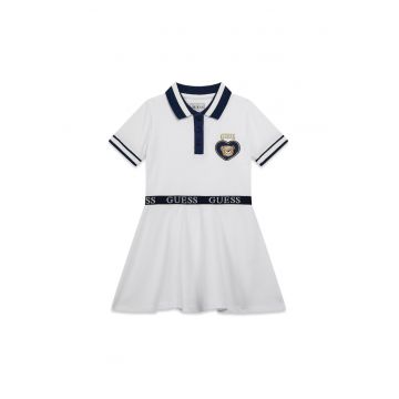 Rochie de zi Fete -  Alb - bumbac 95 - Alb