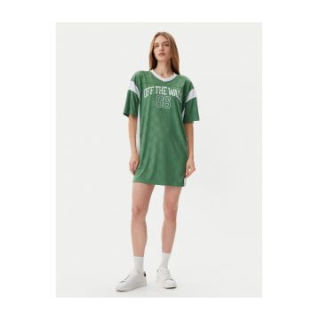Rochie de zi -  lejera - verde - poliester