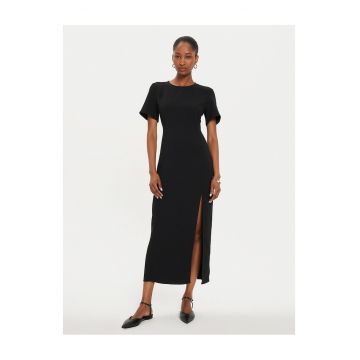 Rochie de zi  poliester - fermoar - negru -