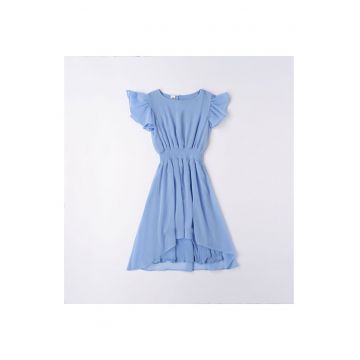 Rochie din voal cu trena pentru fete -  4.6554 - Albastru deschis