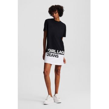Rochie dreapta cu logo - Negru/Alb optic