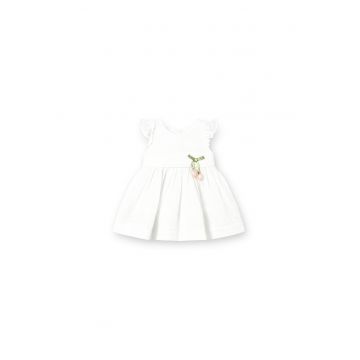 Rochie fete -  50% bumbac - 50% poliester - ecru -