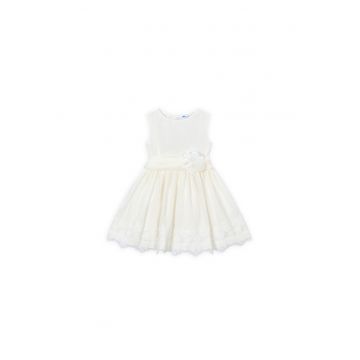 Rochie fete -  alb - 50% poliester - 49% bumbac