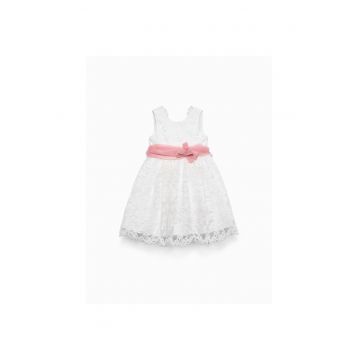 Rochie fete -  alb - 70% poliester - 30% poliamida