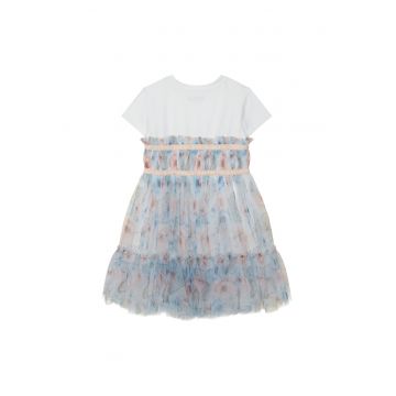 Rochie fete -  din bumbac - Multicolor