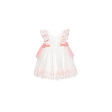 Rochie fete -  eleganta - alb - poliester -
