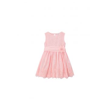 Rochie fete -  eleganta - roz - 50% poliester - 49% bumbac