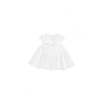 Rochie fete -  fermoar - ecru - 72% poliester - 28% poliamida