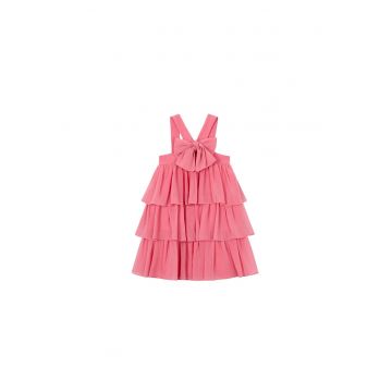 Rochie fete -  poliester - coral