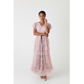 Rochie Karine roz pudra