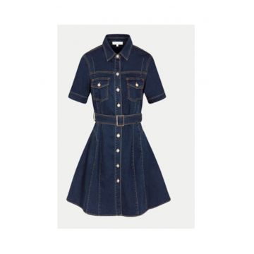 Rochie  M2RIXES 305 BRUT - bumbac - 69% bumbac - 26% poliester - Bleumarin