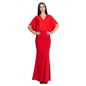Rochie maxi dama Teirence M577 rosie - Rosu stins