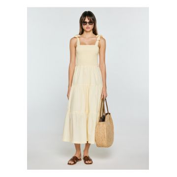 Rochie midi cu decolteu patrat Gopisi 200