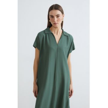 Rochie midi lejera - Verde aquamarin