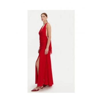 Rochie  model 59835DB - rosu inchis - 100% poliester