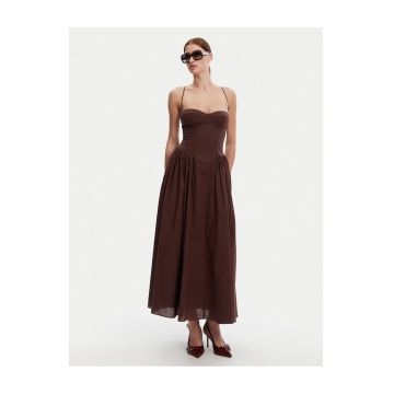 Rochie  model BARDOT-59786DB - culoare ciocolata - 14