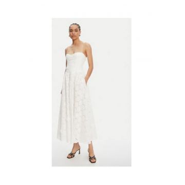 Rochie  model ORCHIDA - 100% bumbac - Alb