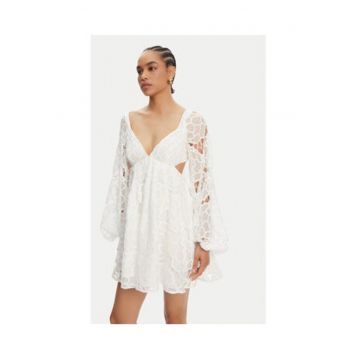 Rochie  Orchidee Alba - 100% bumbac - Alb