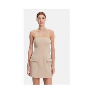 Rochie -  poliester - bej