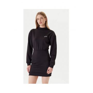 Rochie scurta din amestec de poliester cu maneci lungi