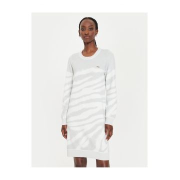 Rochie  tricotata - argintie - 64% viscoza -
