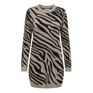 Rochie tricotata de dama  maro - fabricata din material elastic