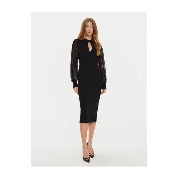 Rochie tricotata de dama  negru -