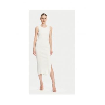 Rochie tricotata midi cu slit
