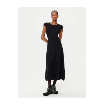 Rochie tricotata -  neagra - 63% viscoza