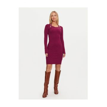 Rochie -  tricotata - roz - viscoza -