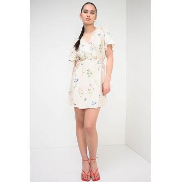 Jack & Jones - Rochie cu croiala petrecuta si imprimeu Josie - Verde/Crem
