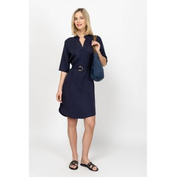 Rochie asimetrica cu decolteu in V Voncil - Bleumarin