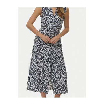 Rochie camasa Dama -  bleumarin - 83% viscoza - 17% nailon reciclat