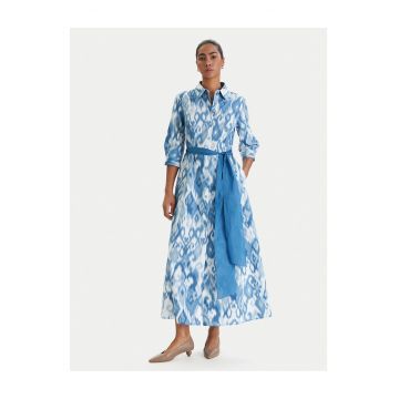 Rochie camasa Dama -  Bumbac - Albastru
