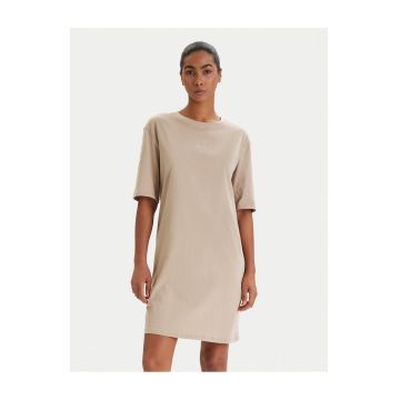 Rochie casual -  bumbac - bej